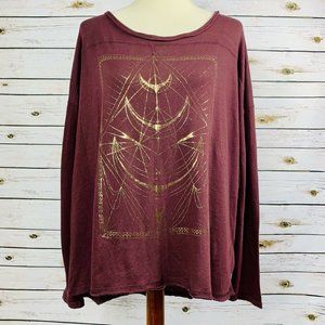 NEW Knot Sisters Long Sleeve Celestial Graphic Top